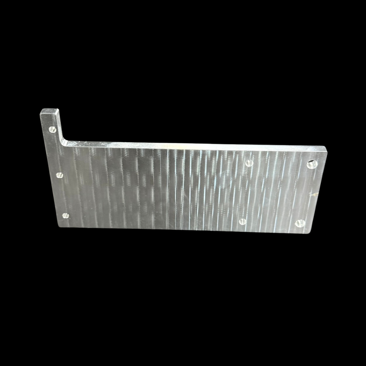 pièce usinée en aluminium 2017a vue de dessus réalisée à toulouse